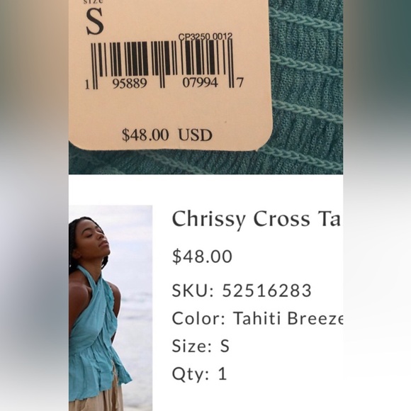 Tops: bundle 3 or more for 50% off! EUC Free People ruffle halter wrap top - Picture 11 of 12